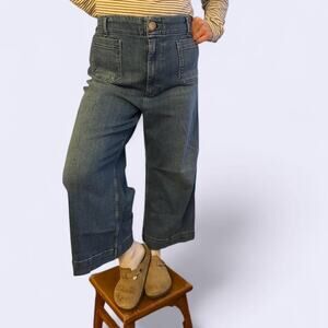 Maeve by anthropologie jeans Colette high waisted wide leg 34 petite